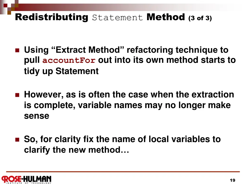 redistributing statement method 3 of 3