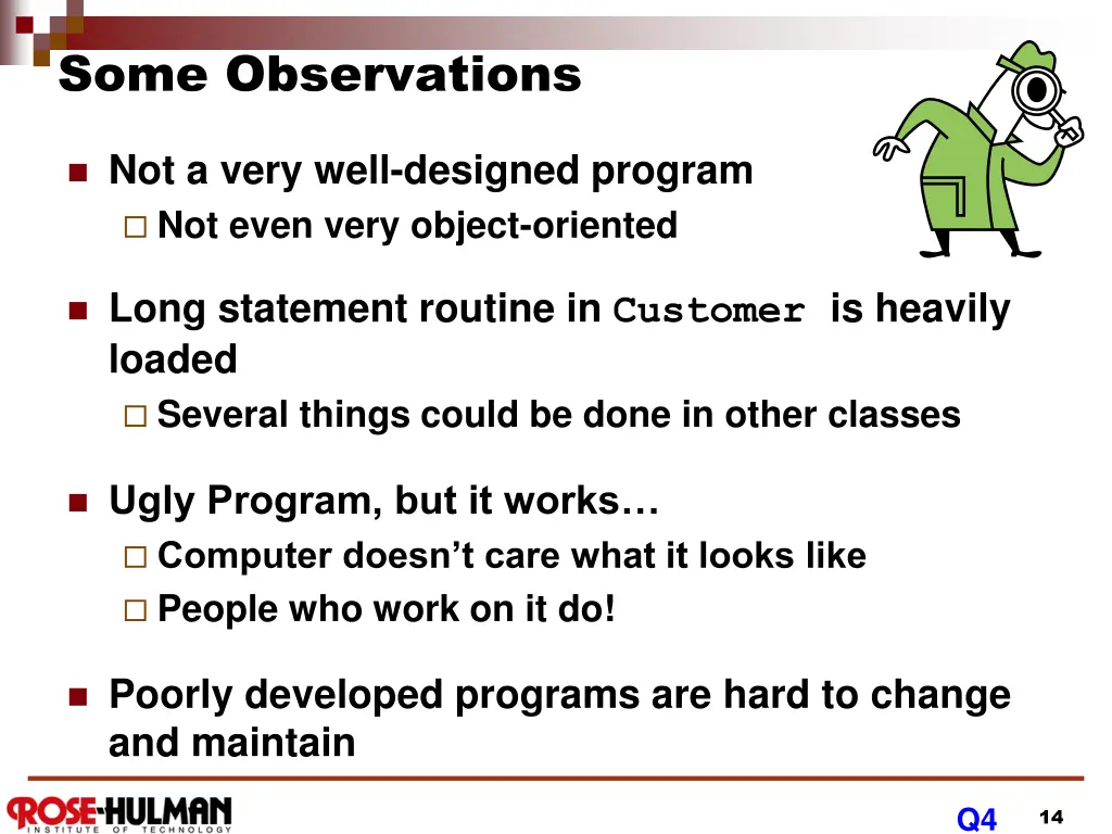 some observations