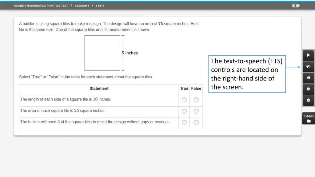 the text to speech tts controls are located