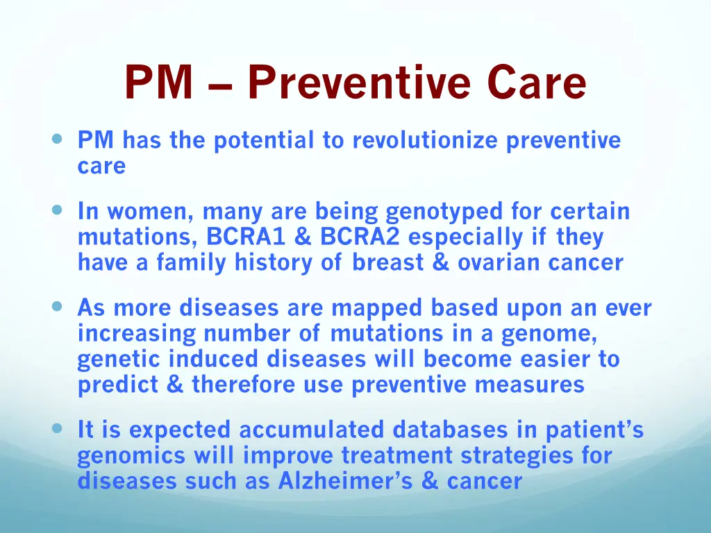 pm preventive care