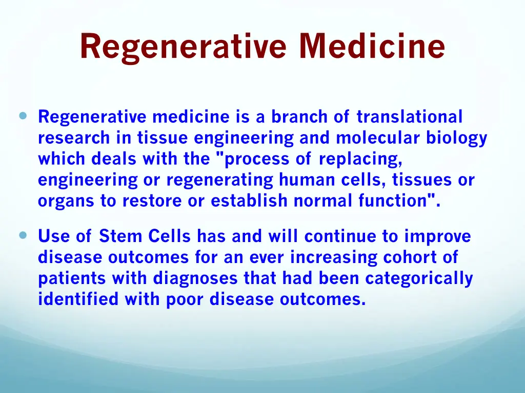 regenerative medicine