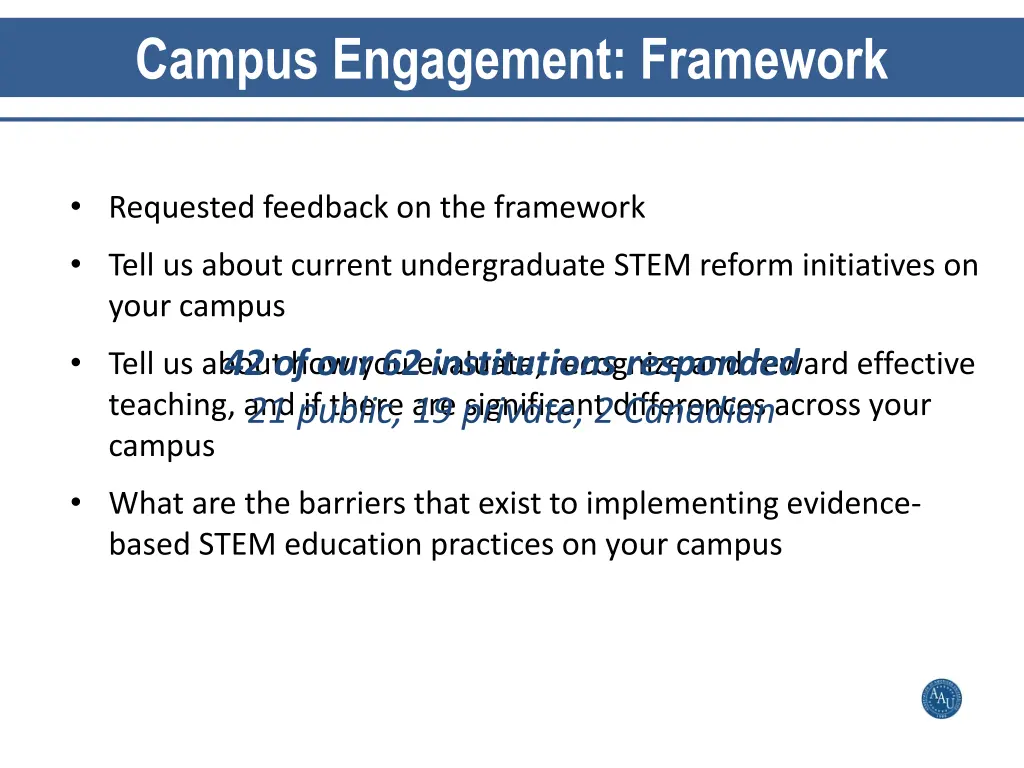 campus engagement framework