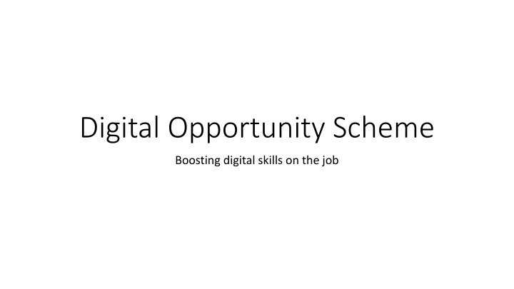 digital opportunity scheme