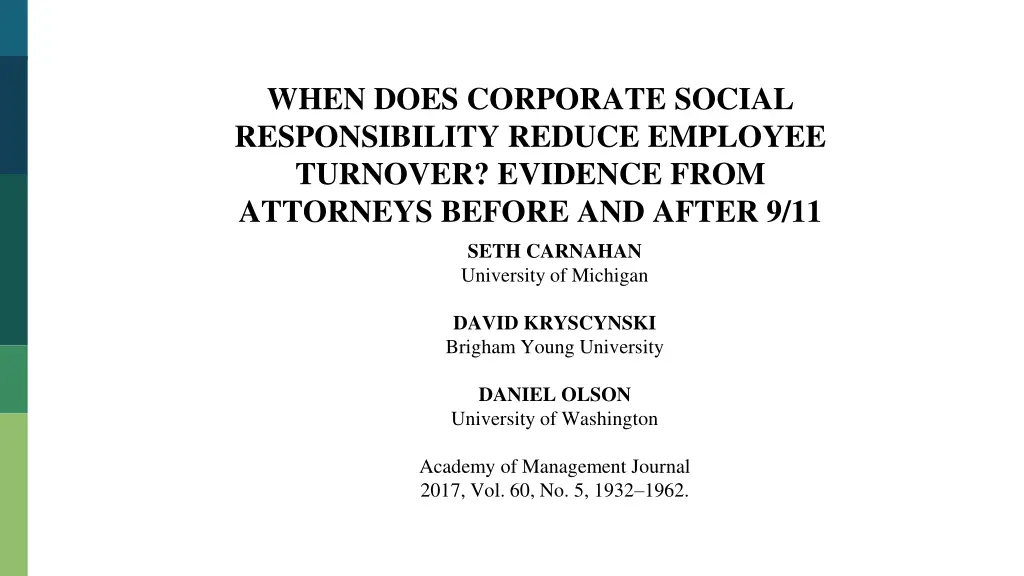 when does corporate social responsibility reduce