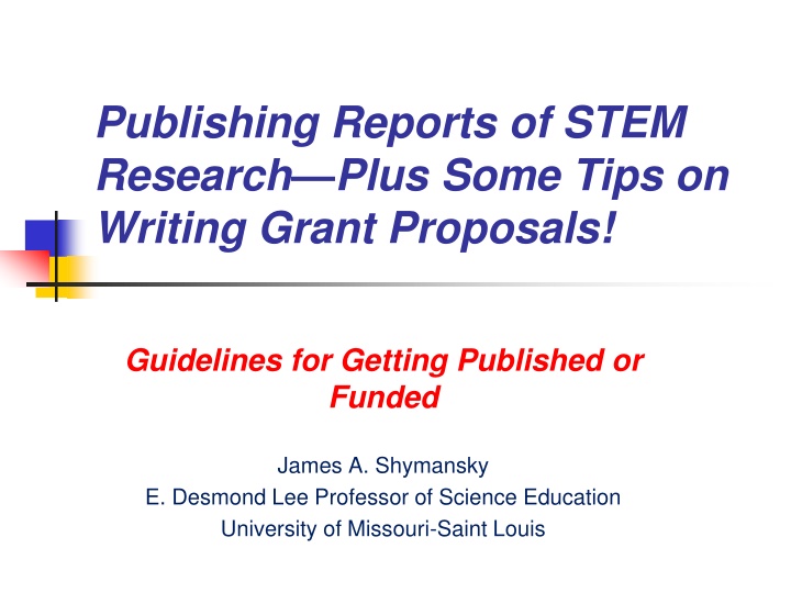 publishing reports of stem research plus some