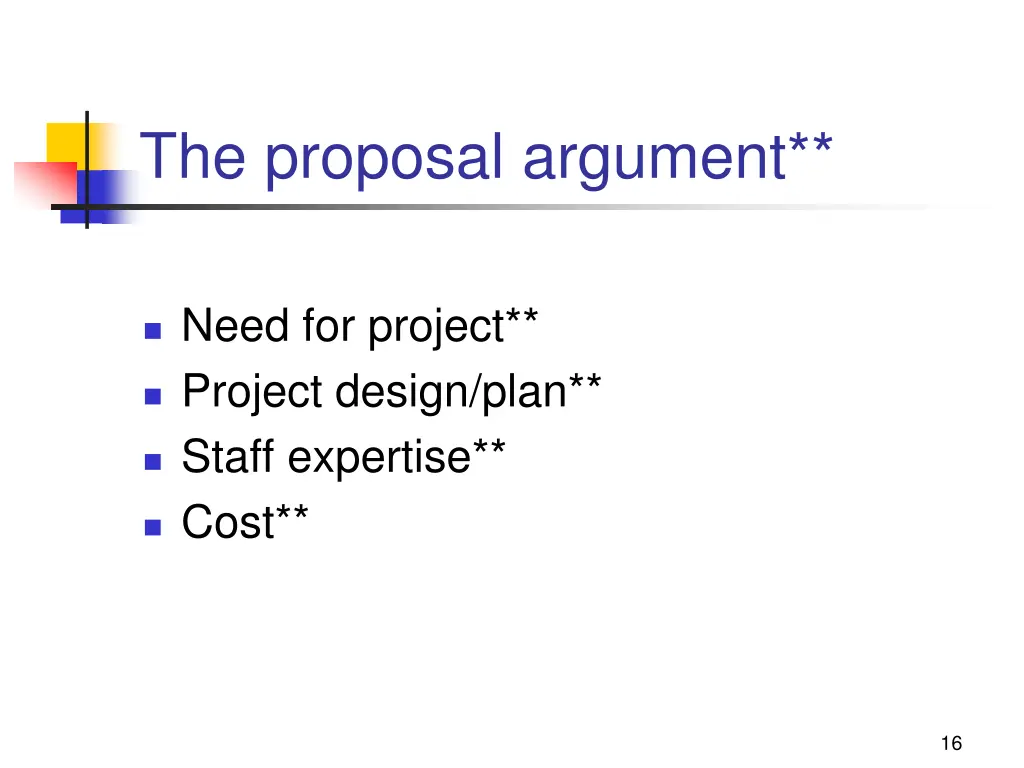 the proposal argument