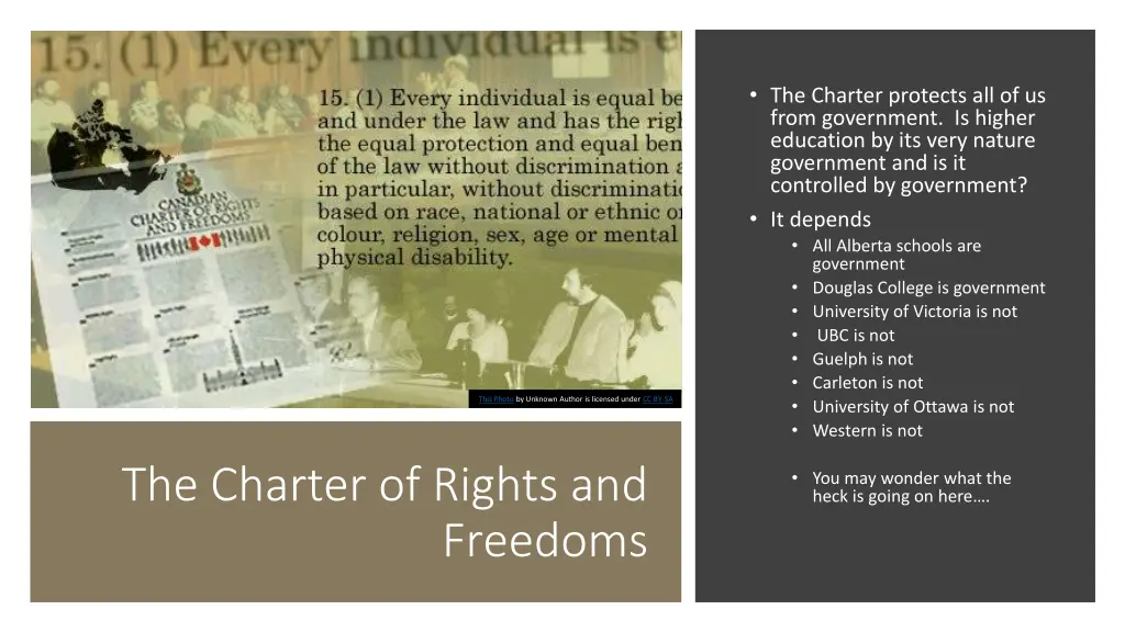 the charter protects all of us from government
