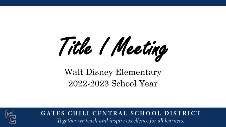 title i meeting title i meeting walt disney