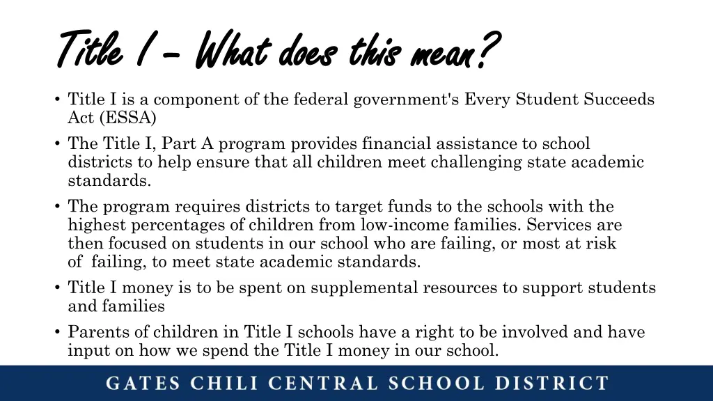 title i title i what does this mean what does