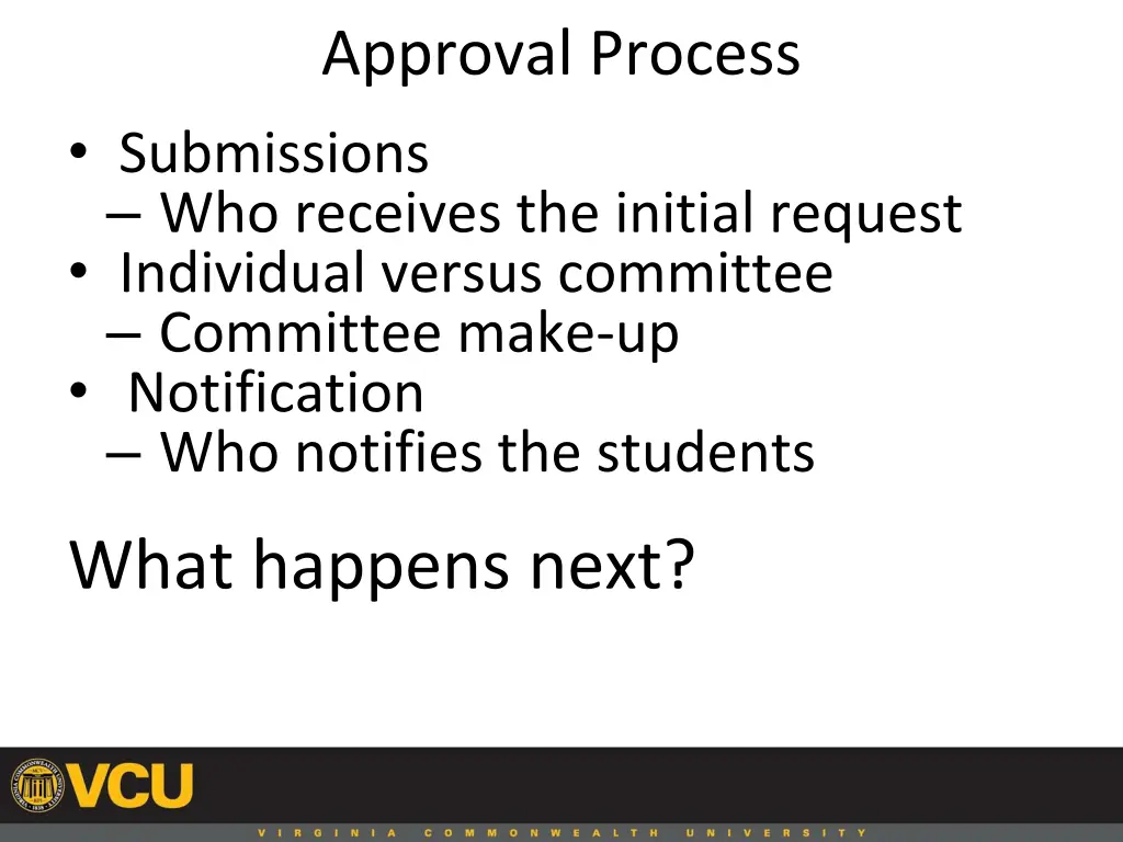 approval process