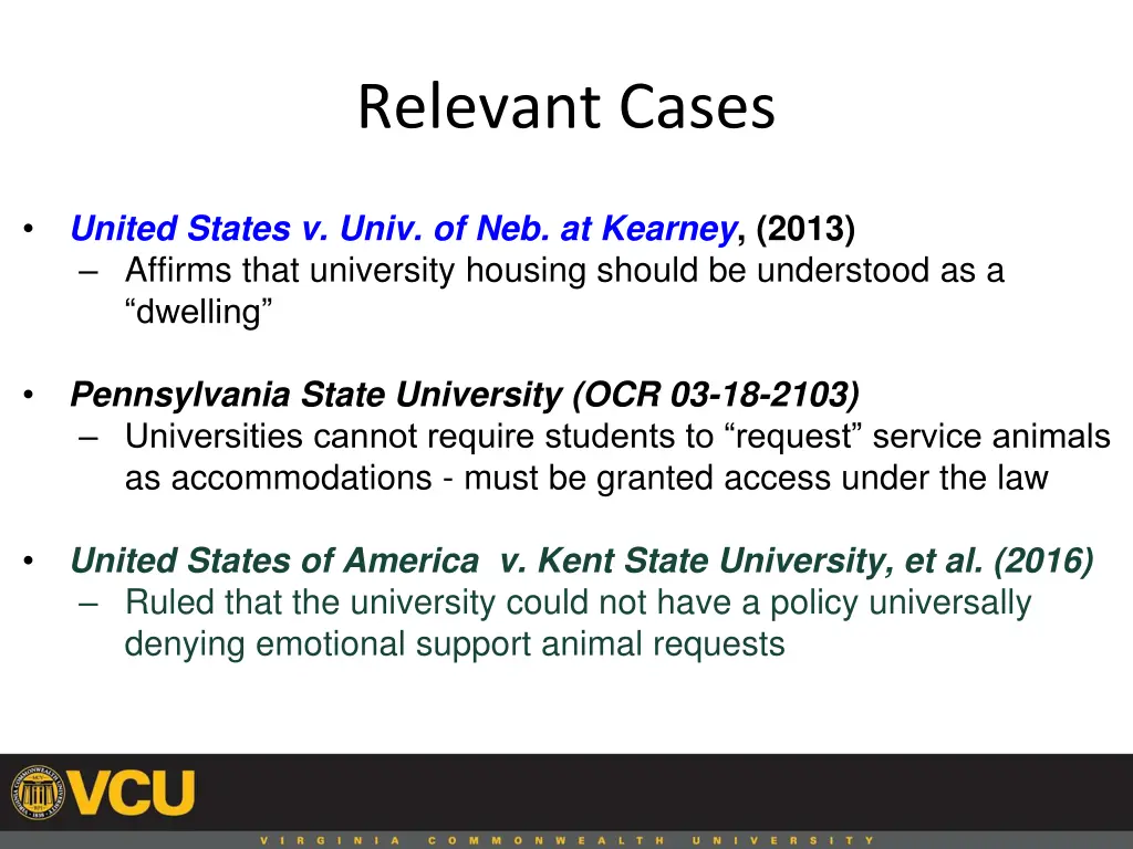 relevant cases