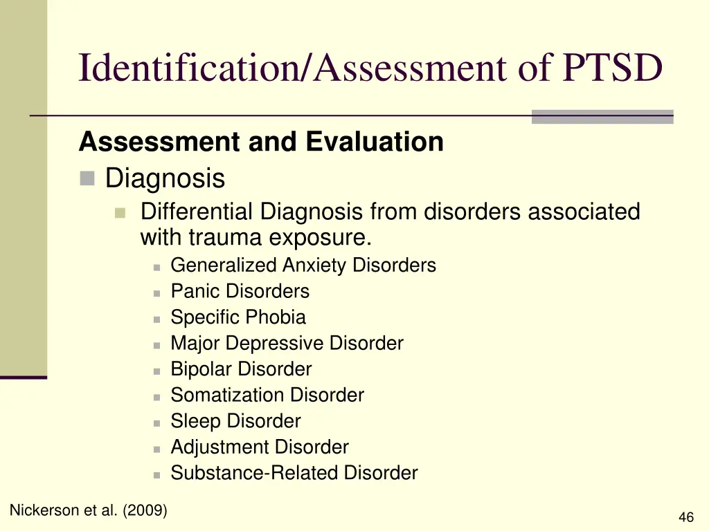 identification assessment of ptsd 11