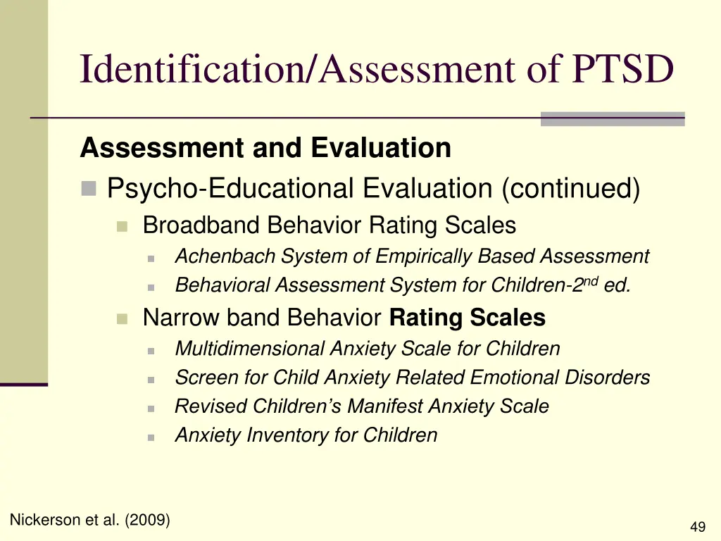 identification assessment of ptsd 14