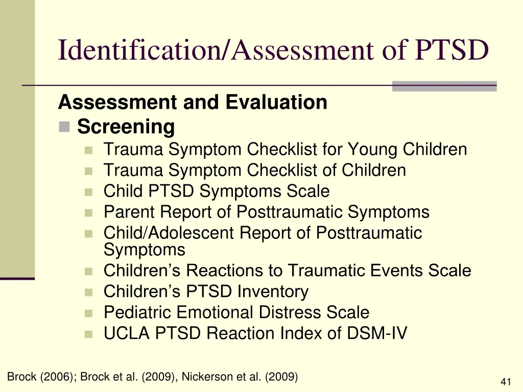 identification assessment of ptsd 6