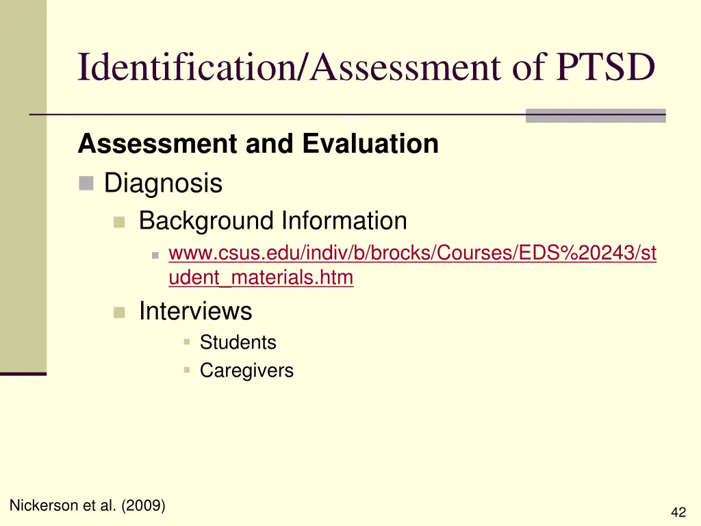 identification assessment of ptsd 7