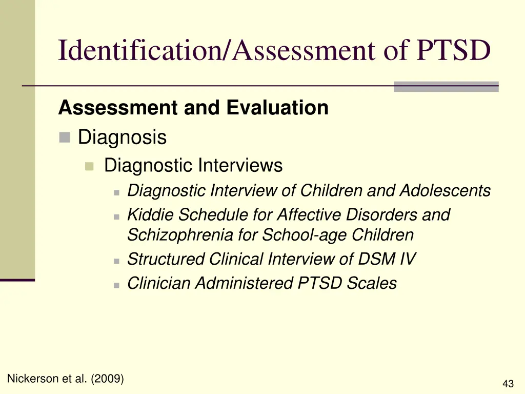 identification assessment of ptsd 8