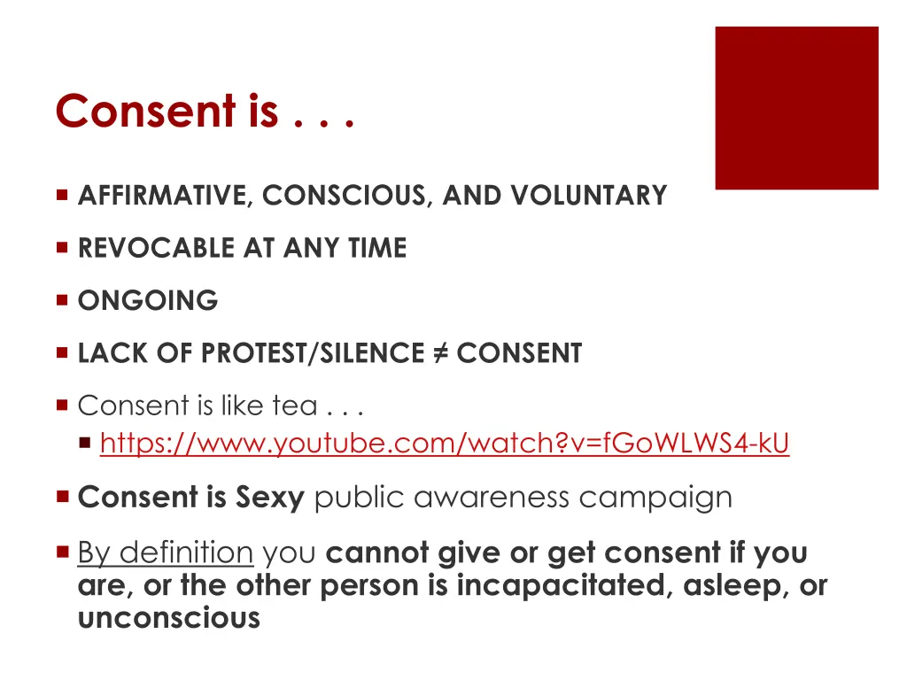 consent is