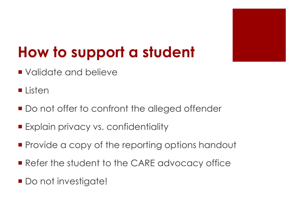 how to support a student
