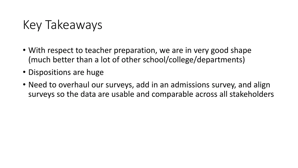 key takeaways