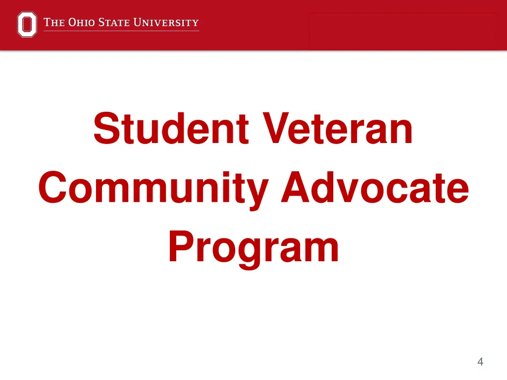 student veteran community advocate program