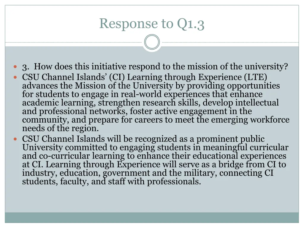 response to q1 3