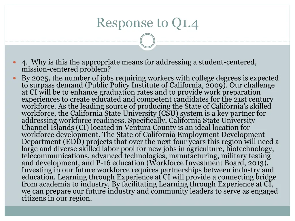 response to q1 4