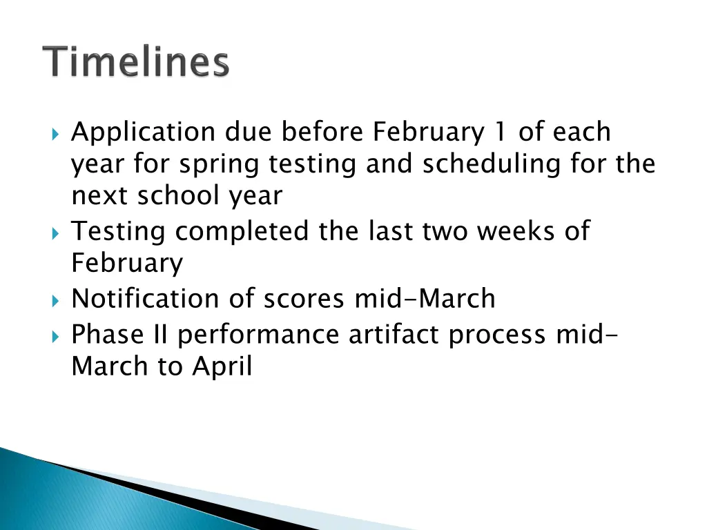 application due before february 1 of each year