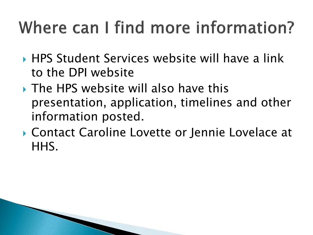 hps student services website will have a link