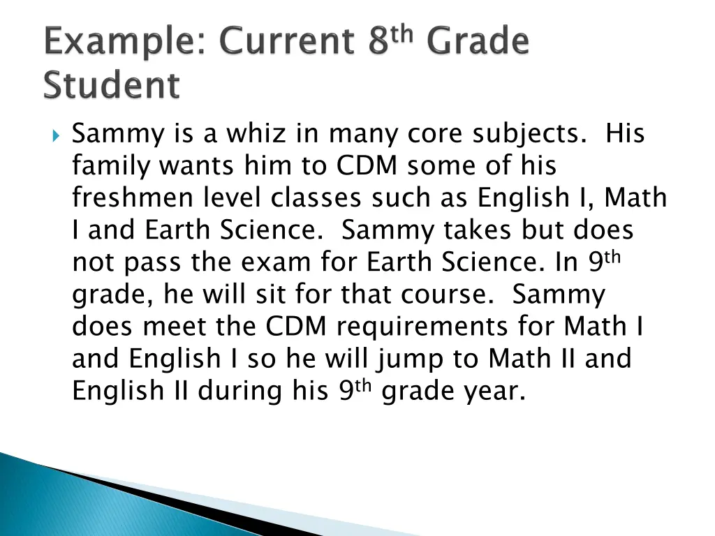 sammy is a whiz in many core subjects his family
