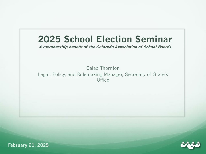 2025 school election seminar a membership benefit