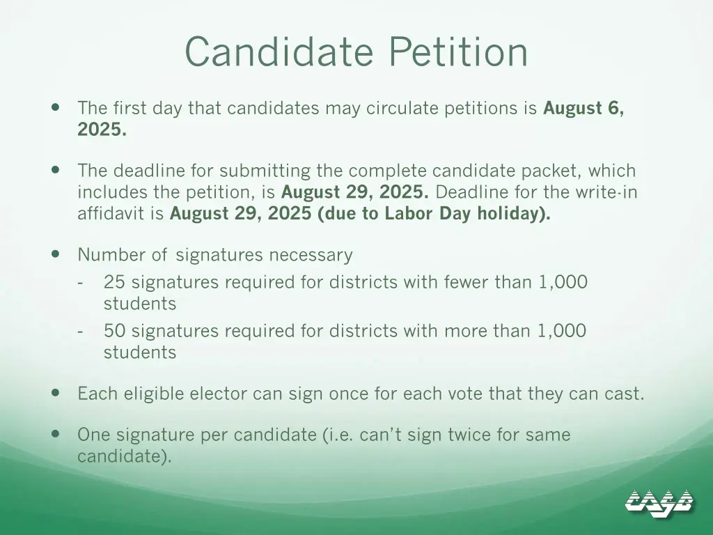 candidate petition