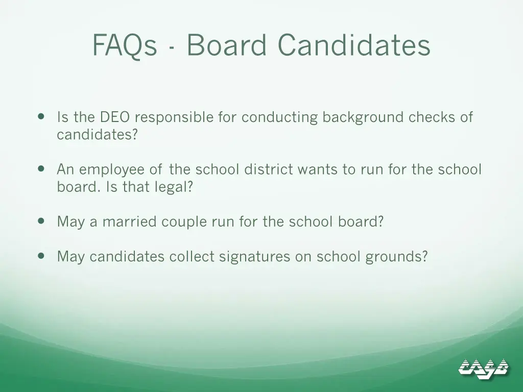 faqs board candidates
