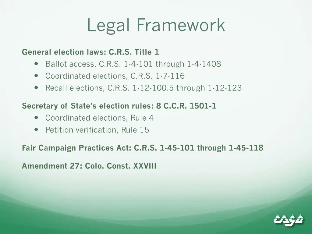 legal framework