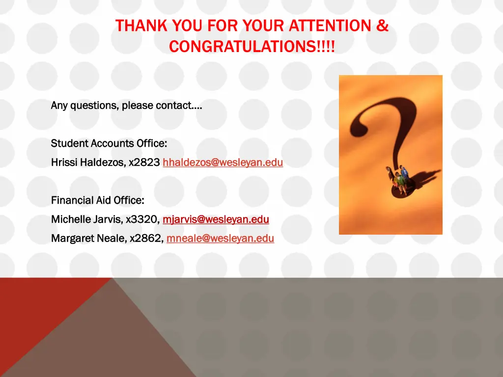 thank you for your attention congratulations