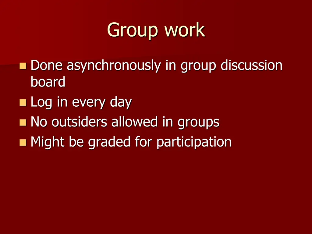 group work