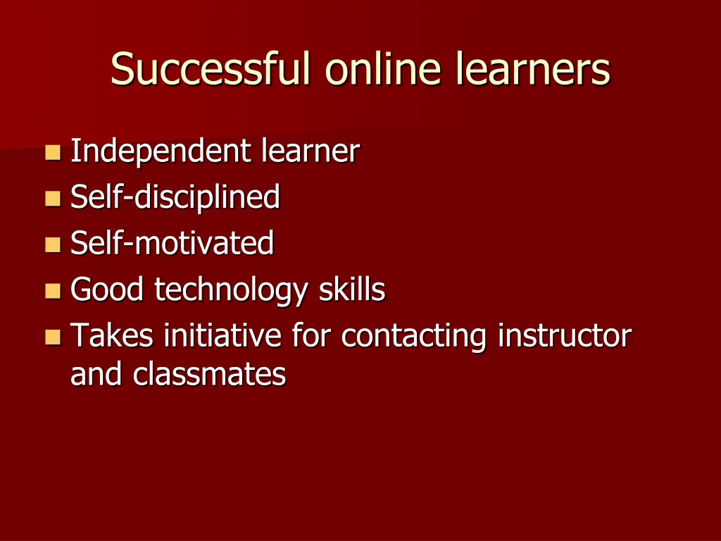 successful online learners