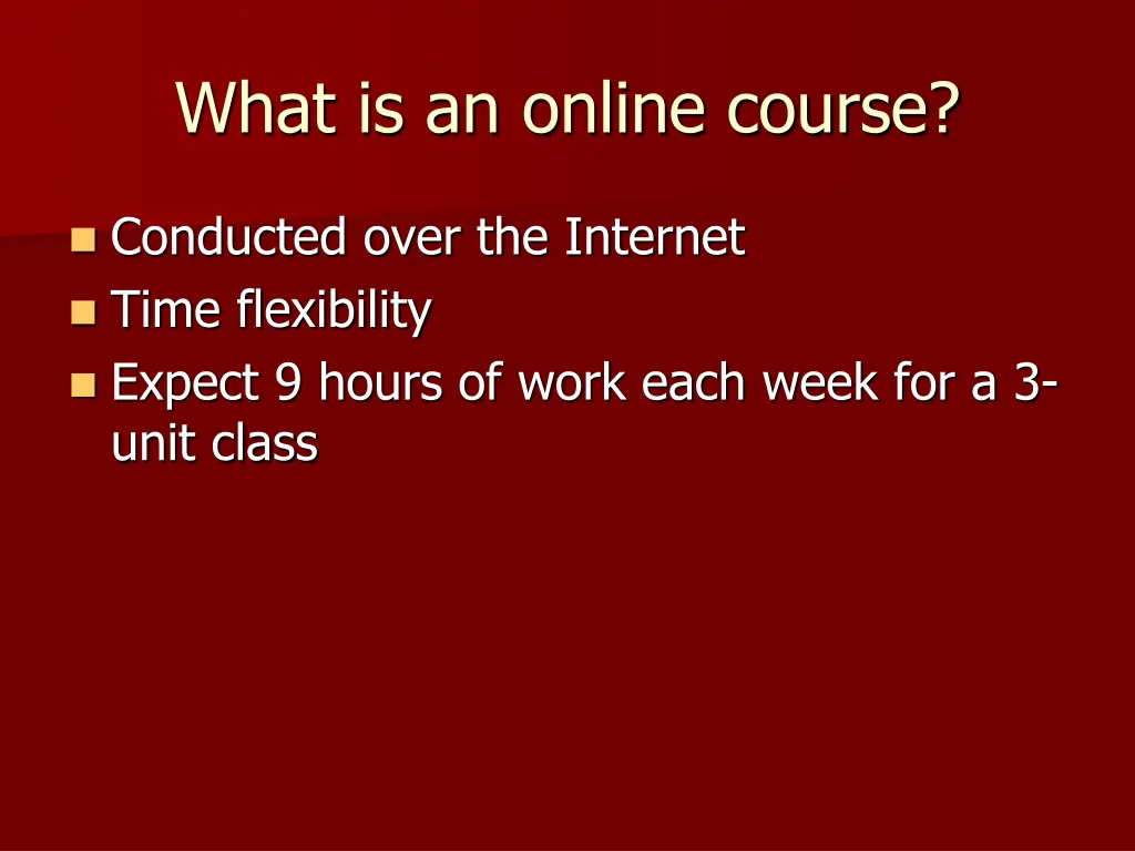 what is an online course