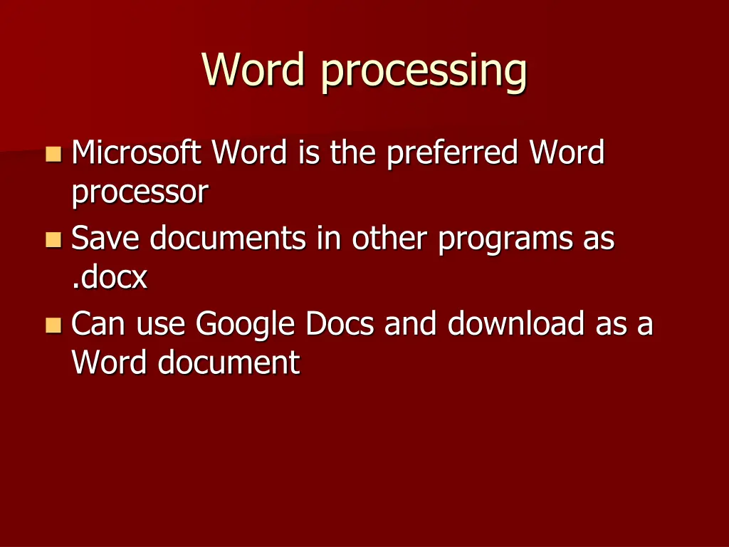 word processing