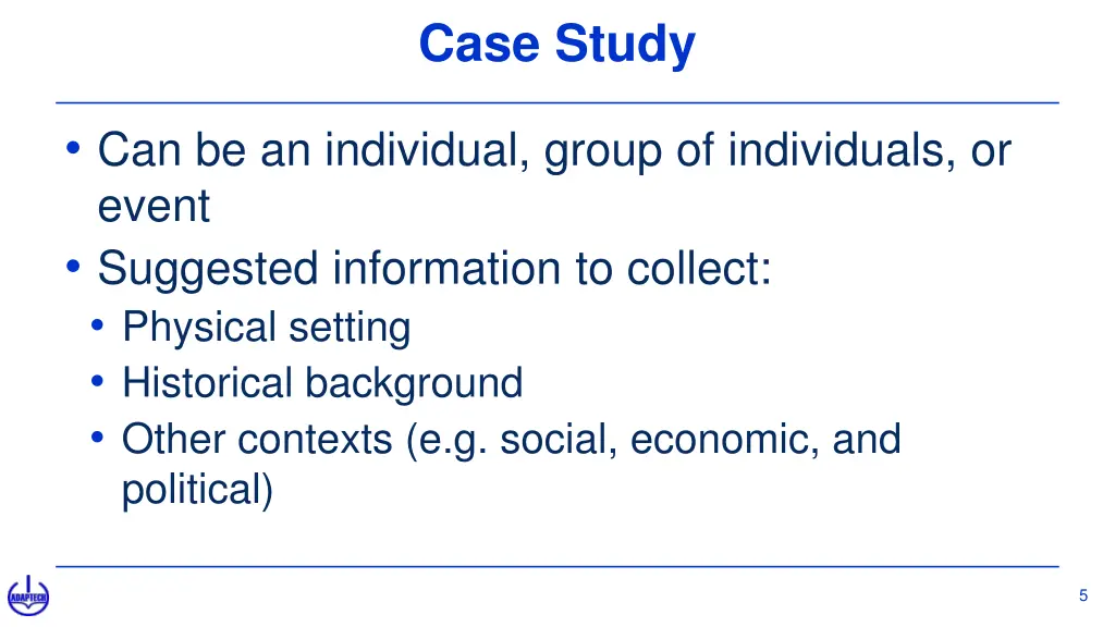 case study