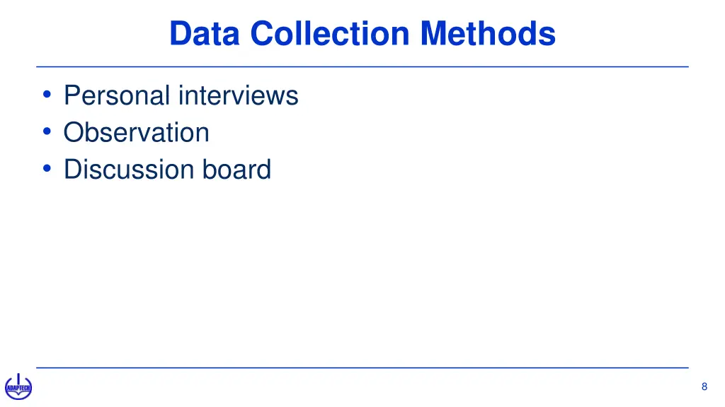 data collection methods