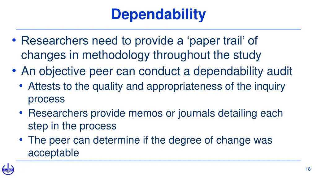 dependability