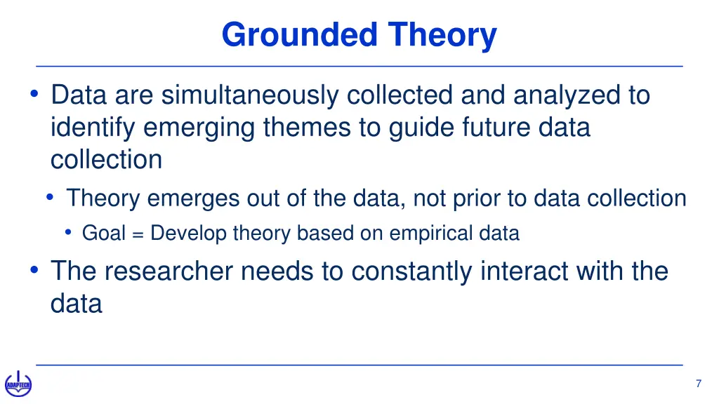 grounded theory