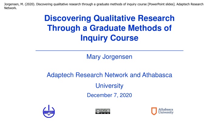 jorgensen m 2020 discovering qualitative research