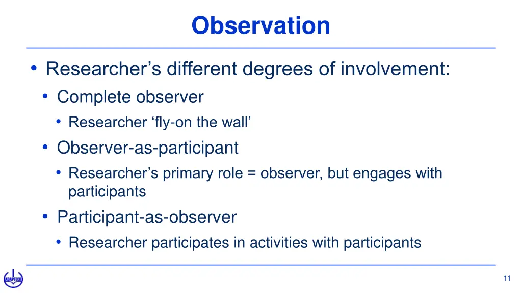 observation
