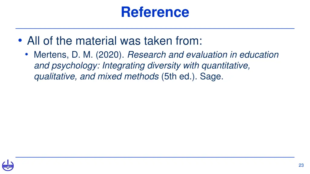 reference