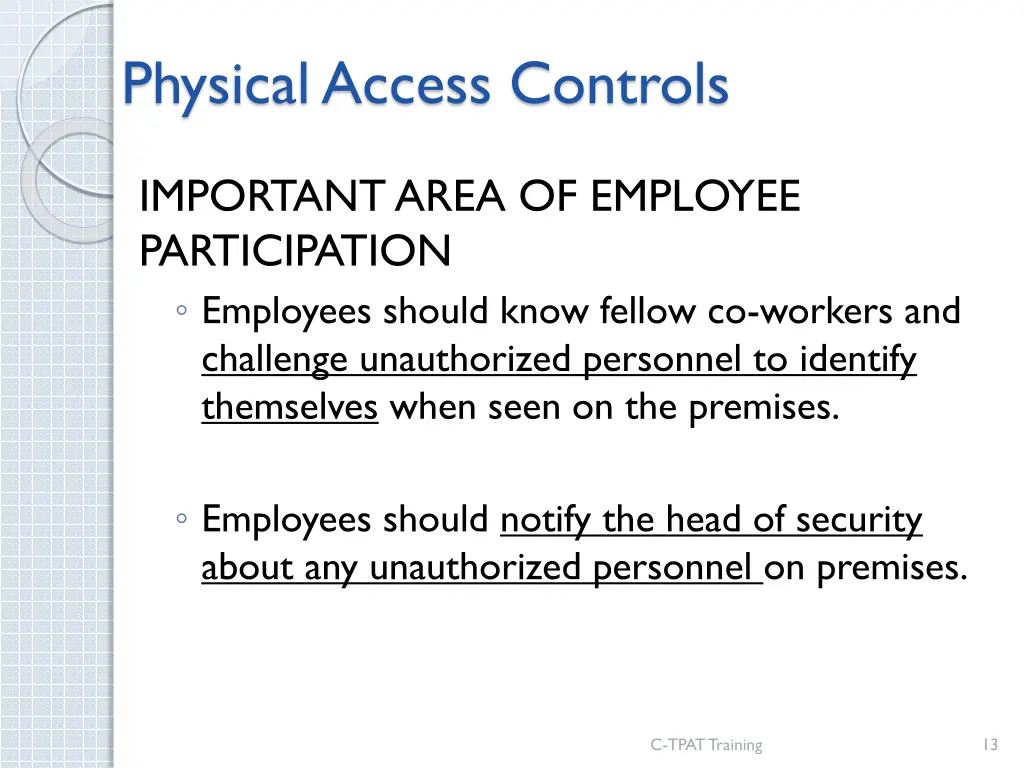 physical access controls