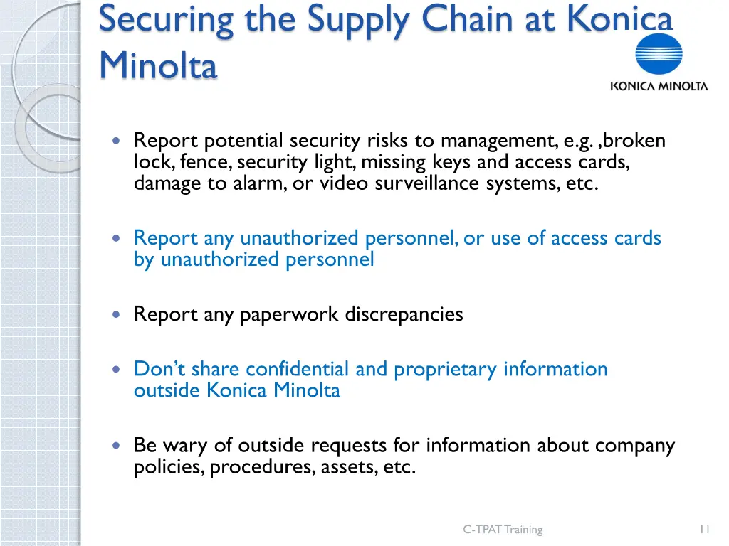 securing the supply chain at konica minolta 2