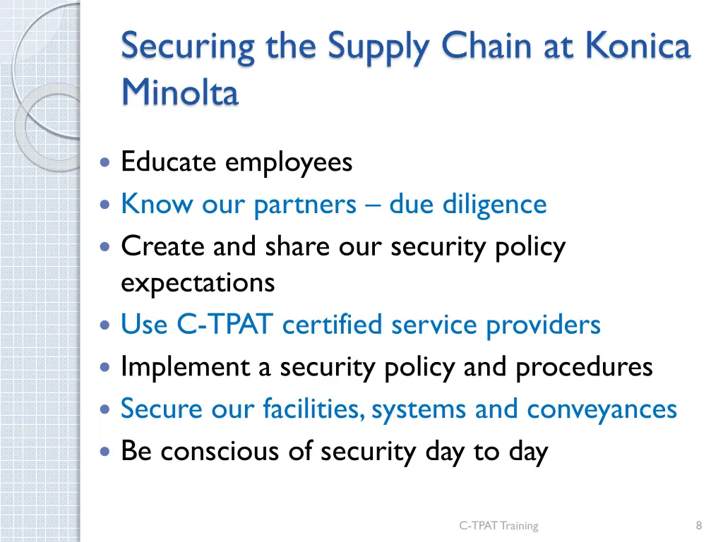 securing the supply chain at konica minolta