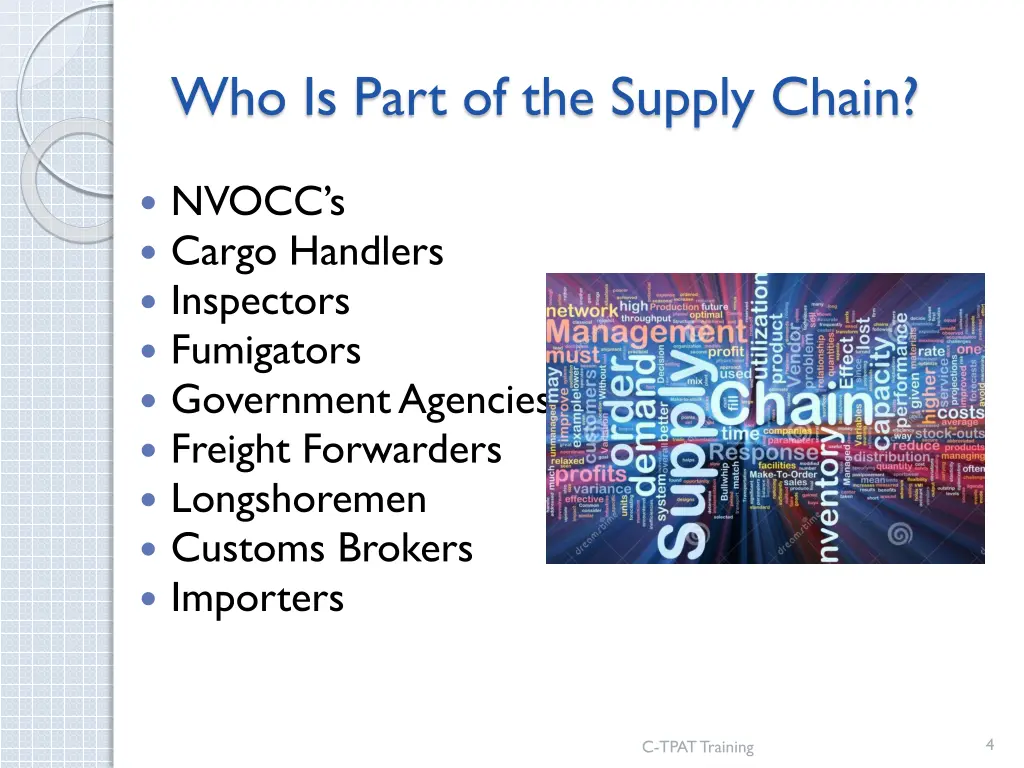 who is part of the supply chain