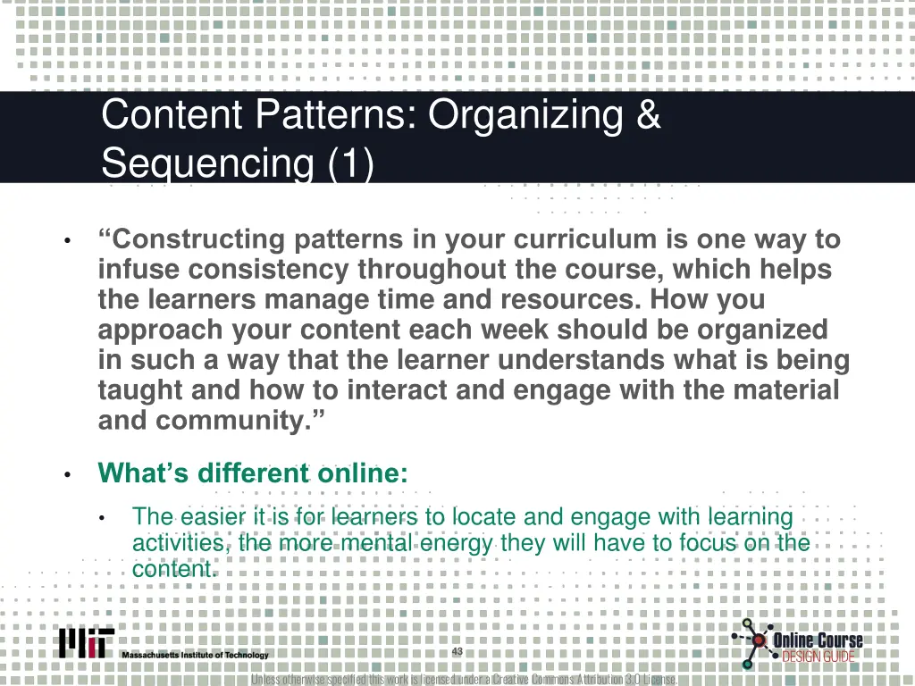 content patterns organizing sequencing 1